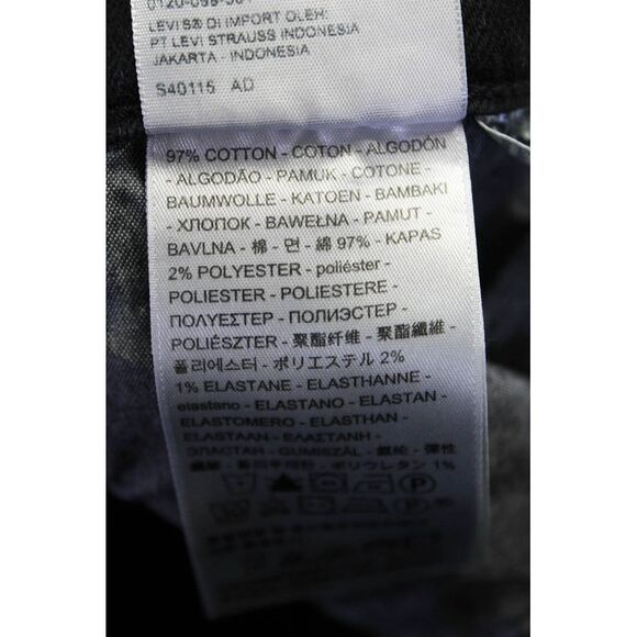 Levis Womens Cotton Five Pocket Button Fly Mid-Rise Tapered Jeans Black Size 25 - Picture 5 of 6